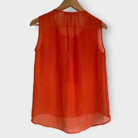 BCBGMAXAZRIA Nettie Sleeveless Ruffle Blouse - Picture 3 of 7